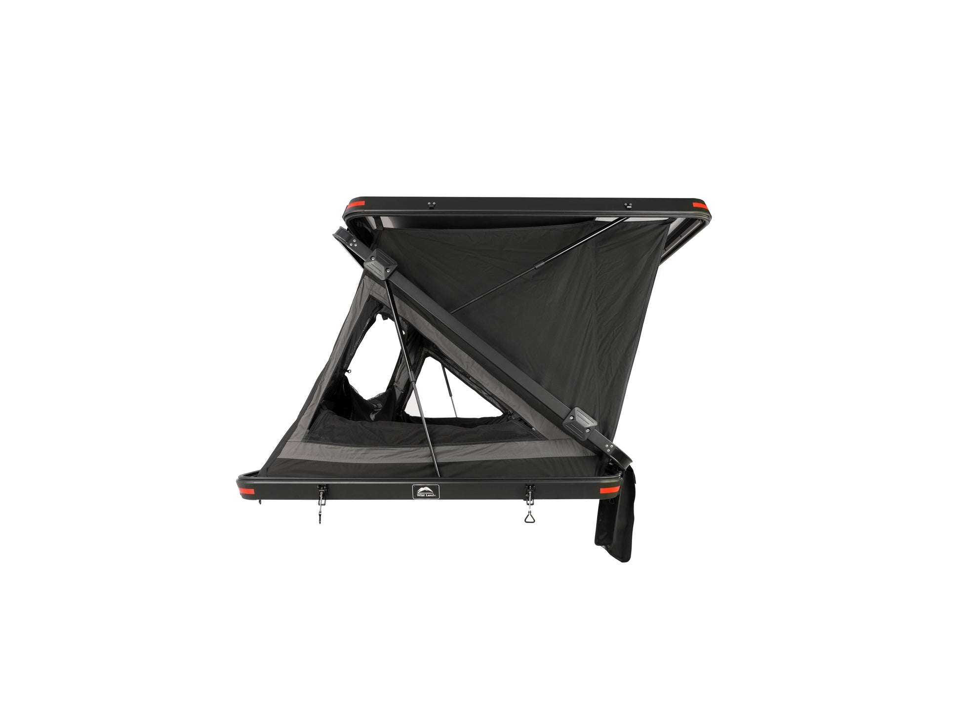 Dachzelt für Auto und Minicamper, 2 Personen, Hartschale, Seitenansicht mit geöffnetem Fenster