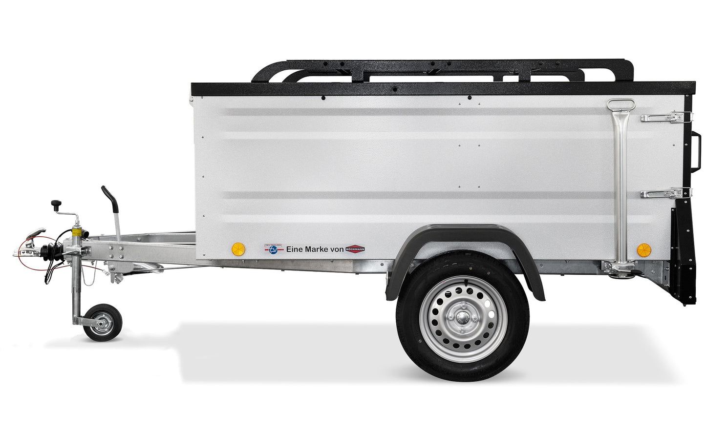 TPV EB2 Minicamper Dachzelt Anhänger – Produktfoto vor weißem Hintergrund.